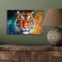 Tijger - Dieren - Olieverf - Kunst aluminium wit klein -sfeer2