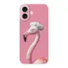 Flamingo - Roze - Koksmuts - Vogel Apple iPhone 16 klein -3d
