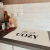 Beige - Winter - Quote - Cozy Inductie beschermer vinyl 3mm klein -sfeer3