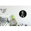 Vrouw - Cocktail - Chic Wandcirkel aluminium klein -kinderkamer