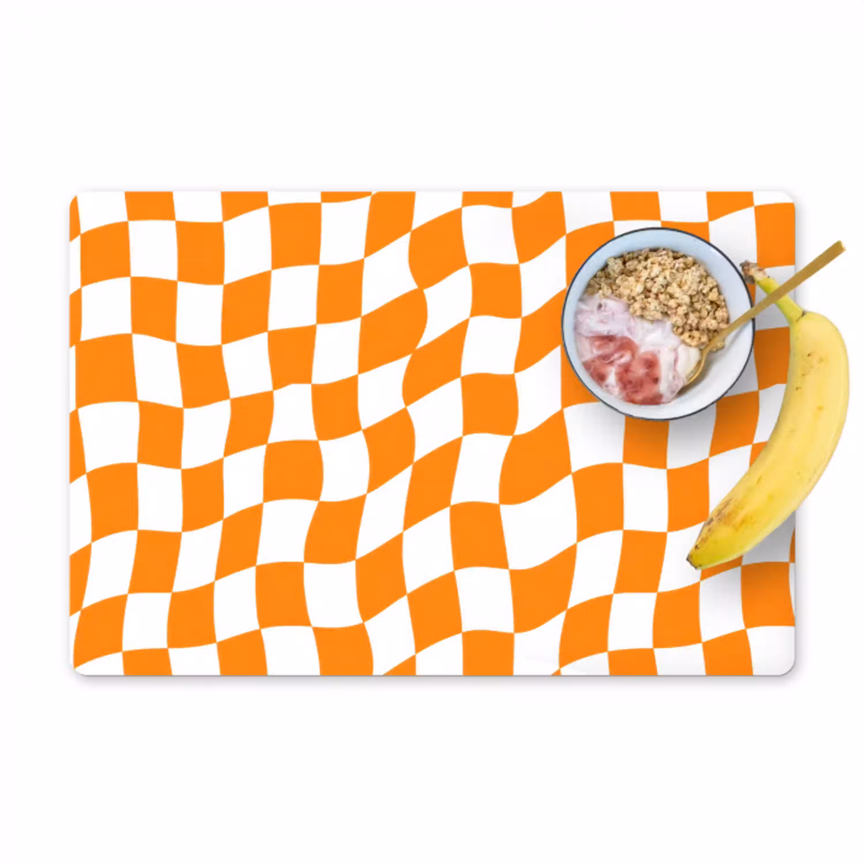Golvend - Patroon - Oranje Placemat vinyl groot 368 -zzzproduct_Kitchenyeah-website