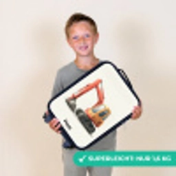 Graafmachine - Getekend - Oranje Kinderkoffer - Zwart klein -sfeer4_DE