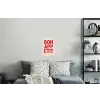 Blokletters - Rood - Kartelrand Muursticker klein -slaapkamer