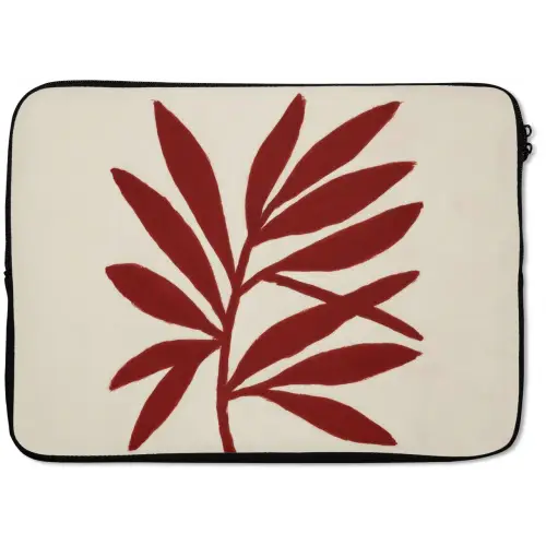 Tak - Bladeren - Rood laptophoes neopreen klein -zkaufland3dotto