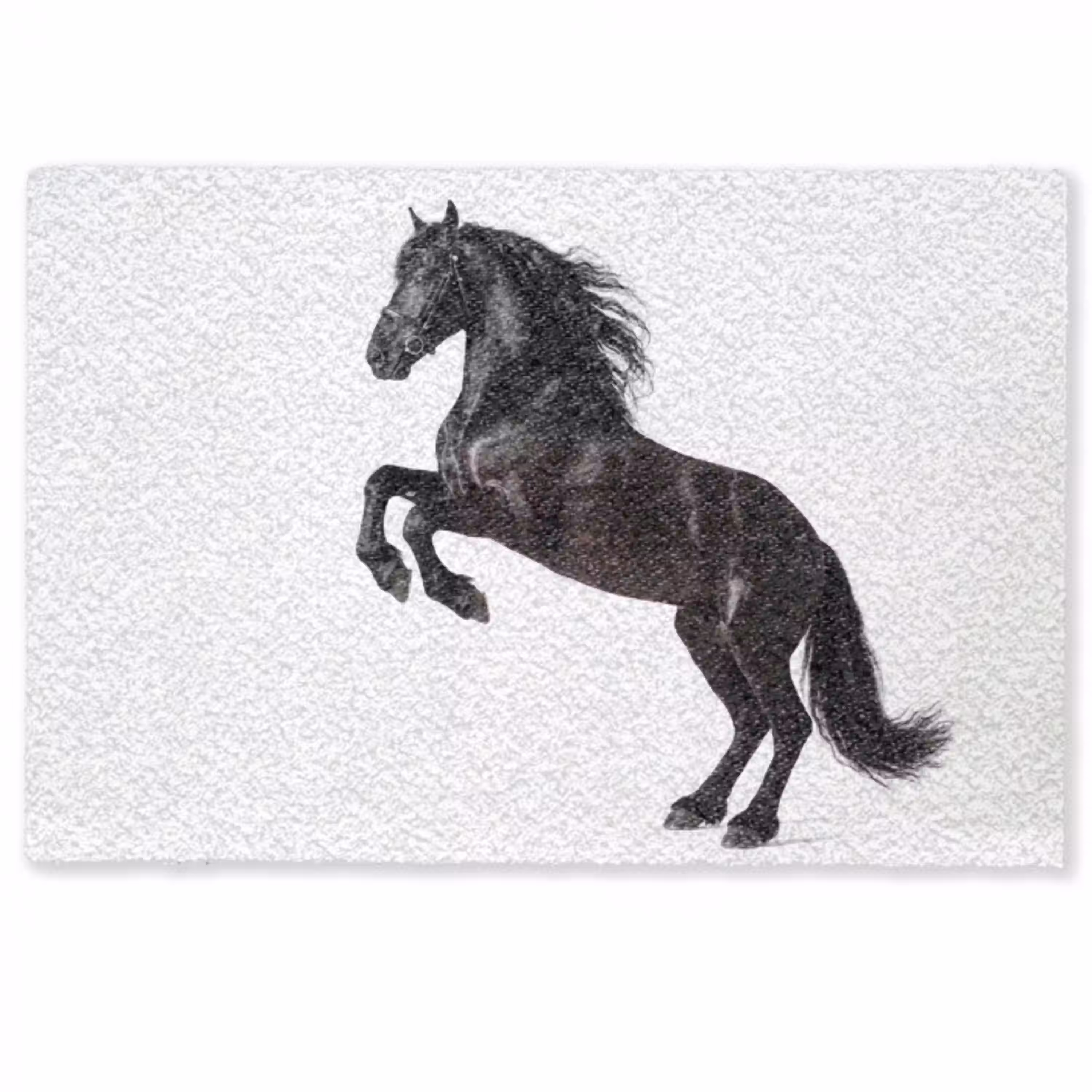 Zwart - Paard - Portret Deurmat klein -zkaufland3d