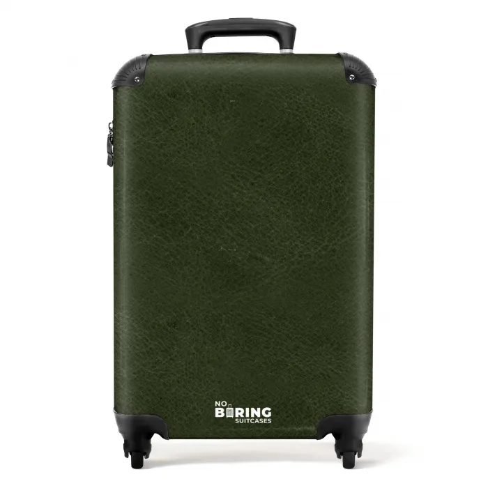 Lederen look diep groen NBS - Handbagage koffer - Volwassenen Unisex middel -productfoto_recht