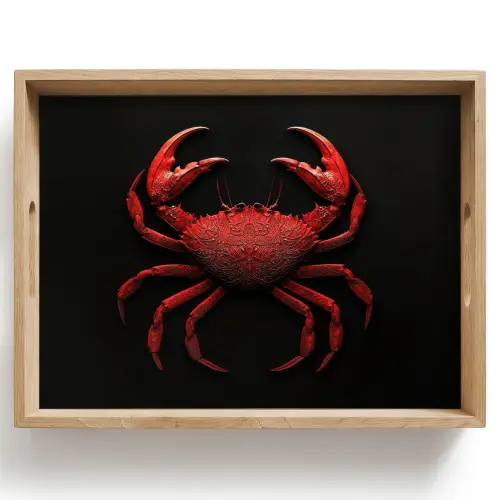 Krab - Rood - Vissen - Schaaldieren Dienblad Rechthoek middel -z3d_shopping