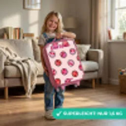 Hartje - Smiley - Patroon Kinderkoffer - Roze klein -sfeer2_DE