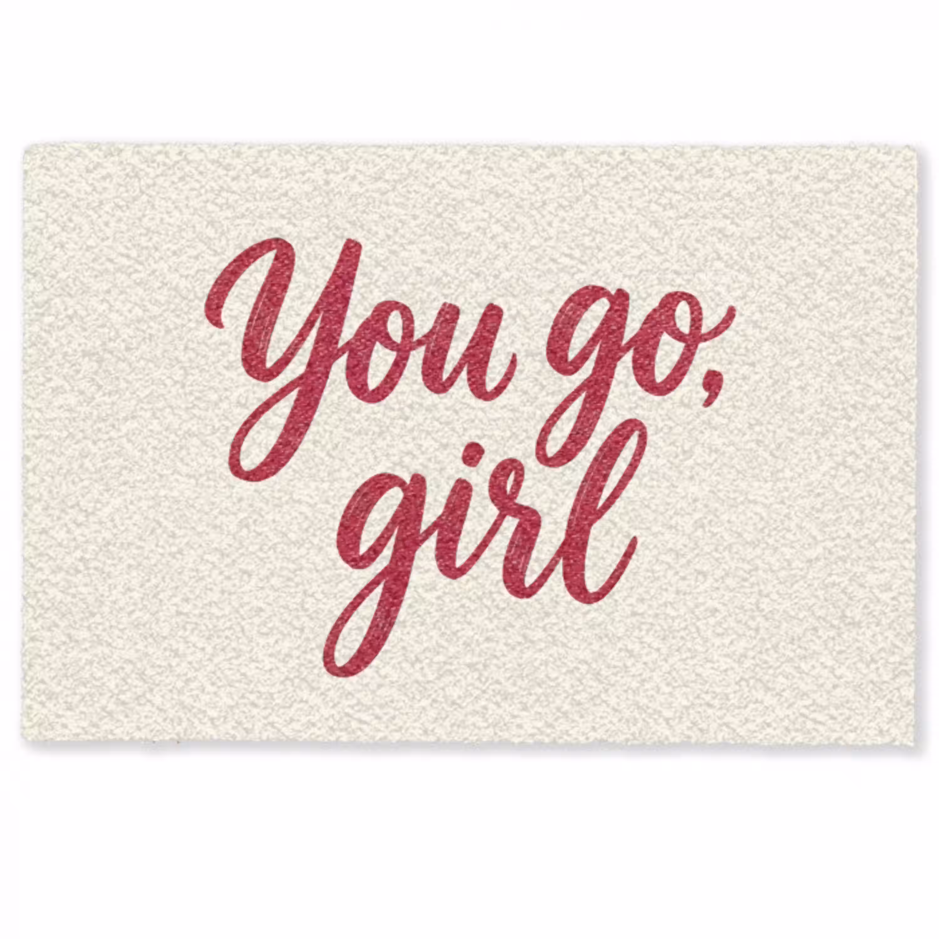 you go girl - Rood - Wit Deurmat klein -zkaufland3d