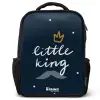 Little king met stippen Rugzak - Zwart middel -3d