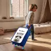 Rachid Racoon Kinderkoffer - Blauw klein -sfeer1