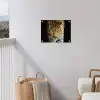 Luipaard - Dieren - Portret - Wilde dieren - Zwart tuinposter los doek klein -sfeer8