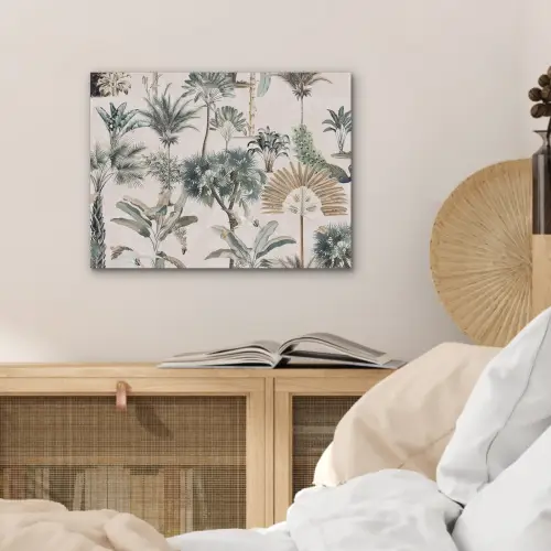 Inductie afdekplaat - Vintage - Jungle - Dieren - Natuur - Inductie beschermer PET vilt klein -sfeer3