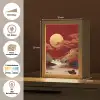 Volle maan - Landschap - Waterval Light Box met kabel (Tafellamp) klein -USP_websiteoverzichtDE