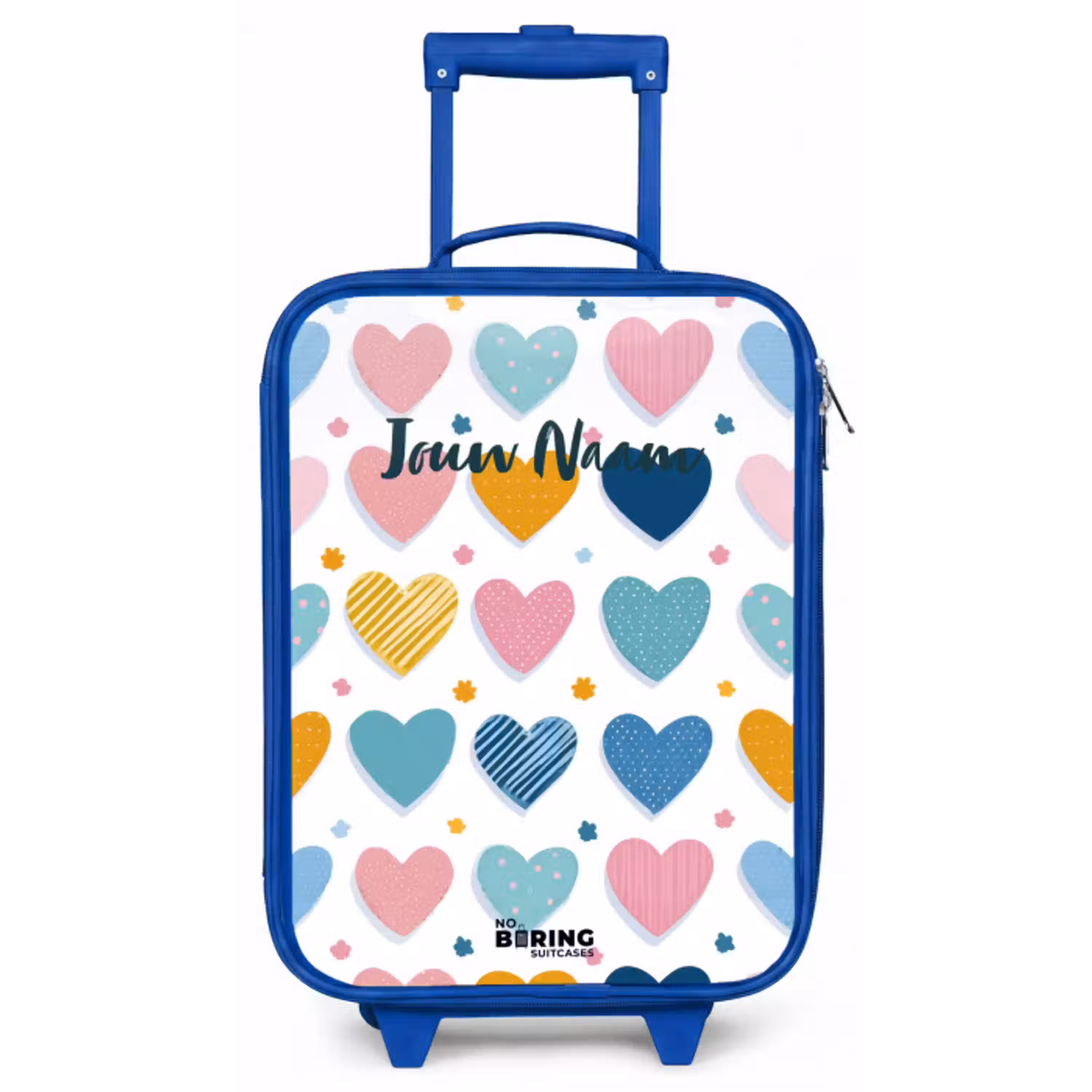 Hartenpatroon Kinderkoffer - Blauw klein -zz3dotto