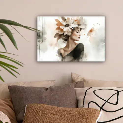 Bloesem - Portret - Gezicht canvas 2cm klein -sfeer1