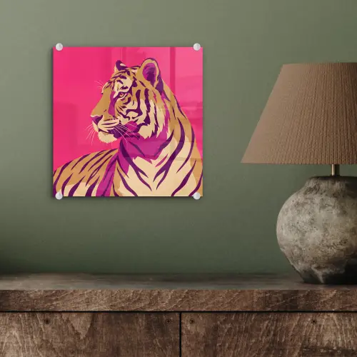 Tijger - Modern - Neon plexiglas 5mm klein -sfeer3