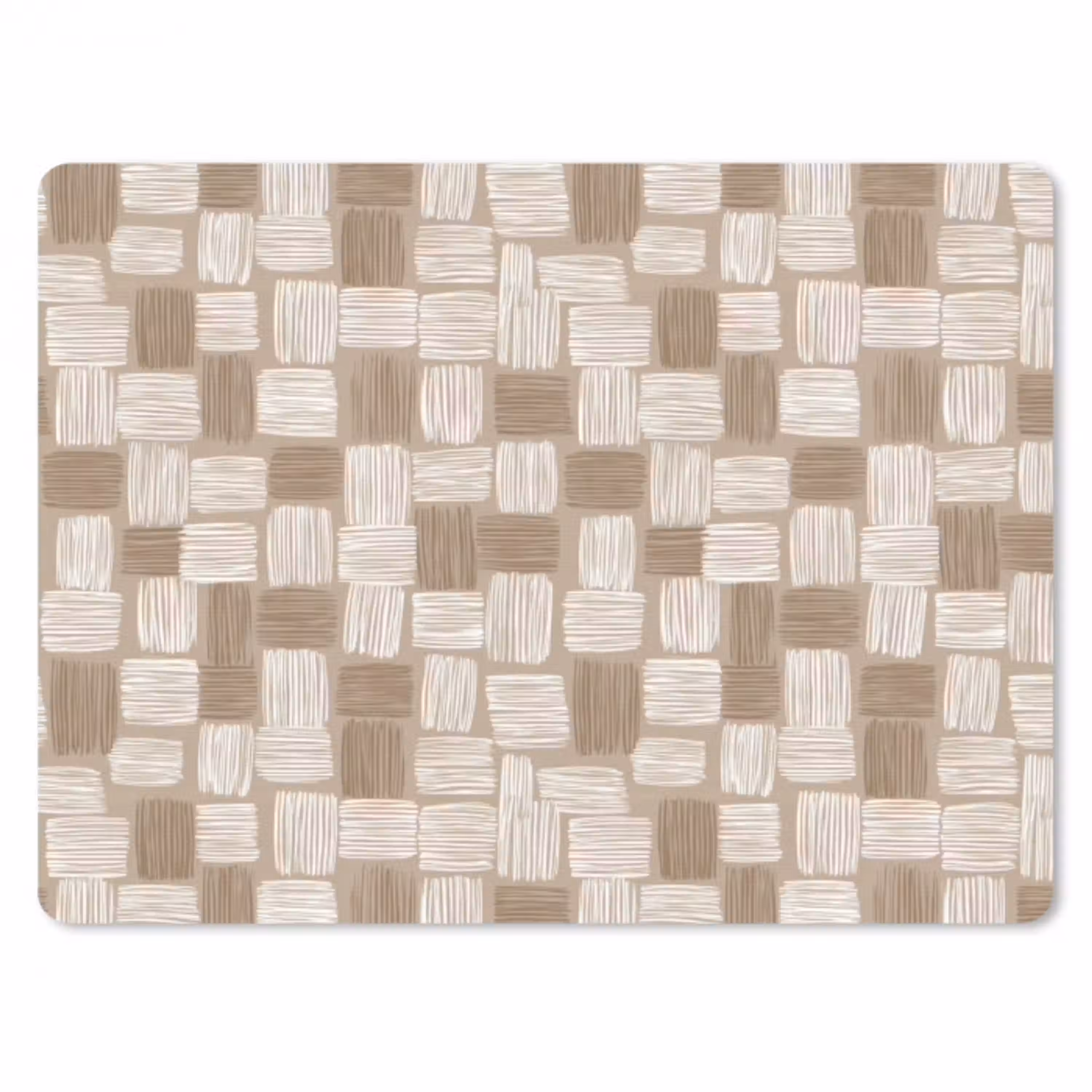 Blok - Patroon - Bruin muismat rubber klein 262 -3d