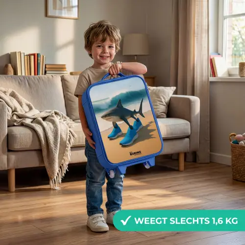 Tralalero tralala Kinderkoffer - Blauw klein -sfeer2_NL
