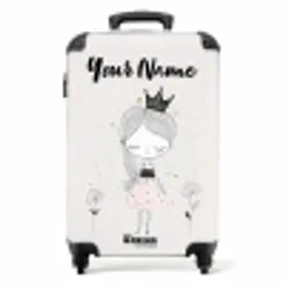 Prinses met zwart jurkje NBS - Handbagage koffer - Kinderen Unisex middel -productfoto_recht