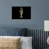 Goud - Vis - Haak - Zwart poster papier klein -sfeer2