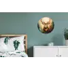 Hert - Geverfd - Gewei - Bruin Wandcirkel aluminium klein -slaapkamer