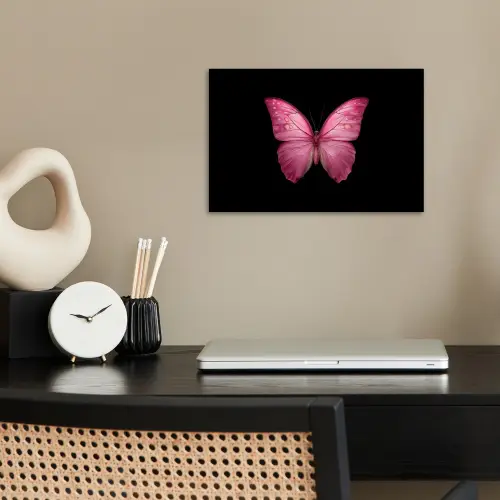 Vlinder - roze - Elegant poster papier klein -sfeer1