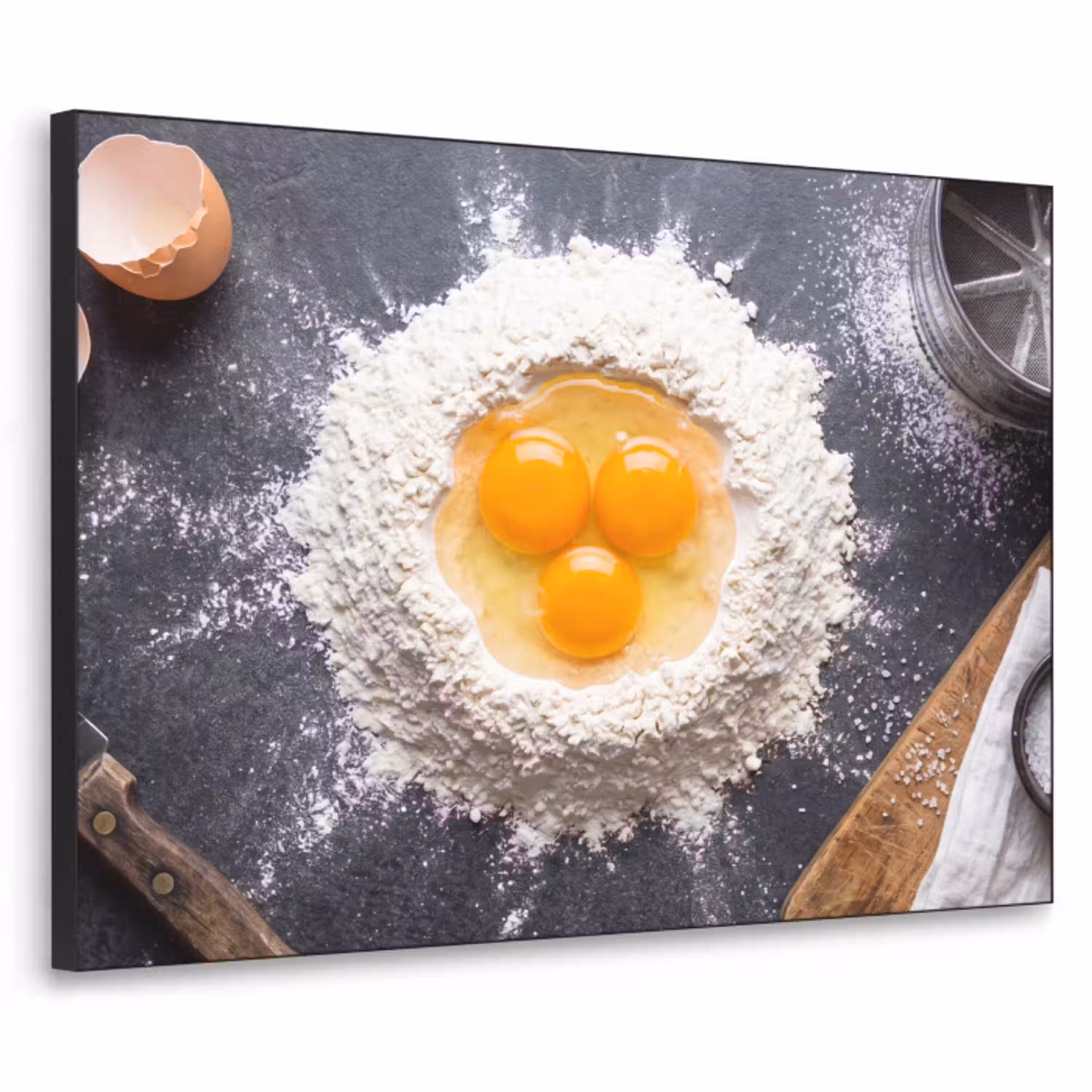 Eten - Bakken - Keuken Textielframe zwart klein -3d