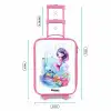 Zeemeermin met blauw schildpad tussen koraal Kinderkoffer - Roze klein -productfoto_formaten