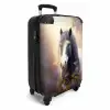 Koffer - Paard - Natuur - Dieren - Bloemen - Paars Koffer - NBS - Handbagage middel -productfoto_3d