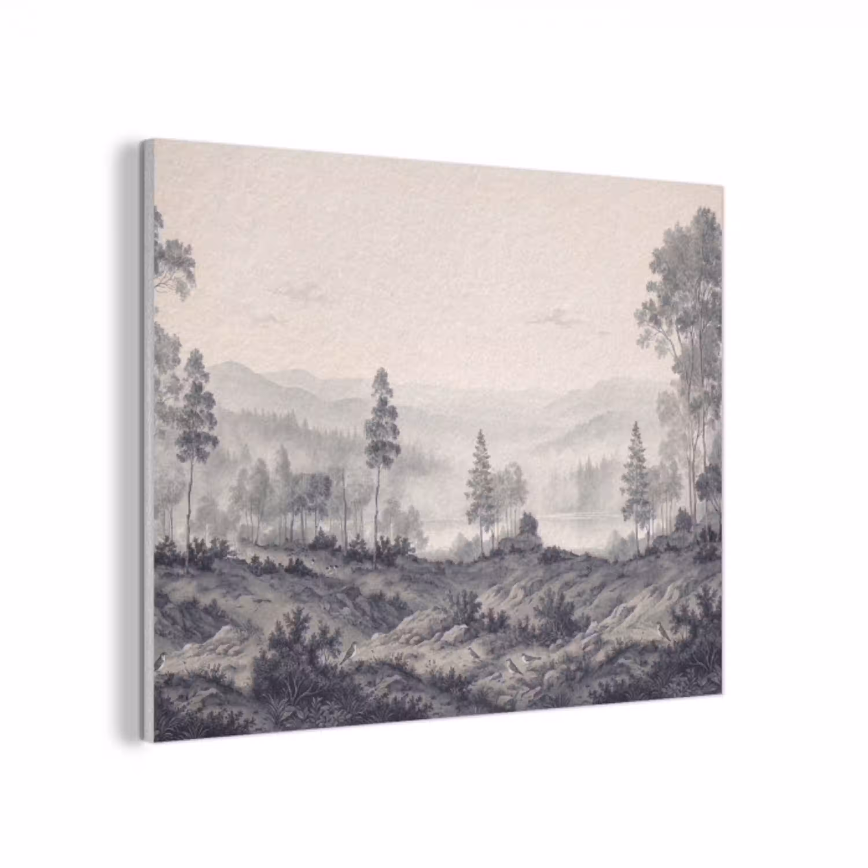 Mistig - Berglandschap - Illustratie PET vilt klein -3d
