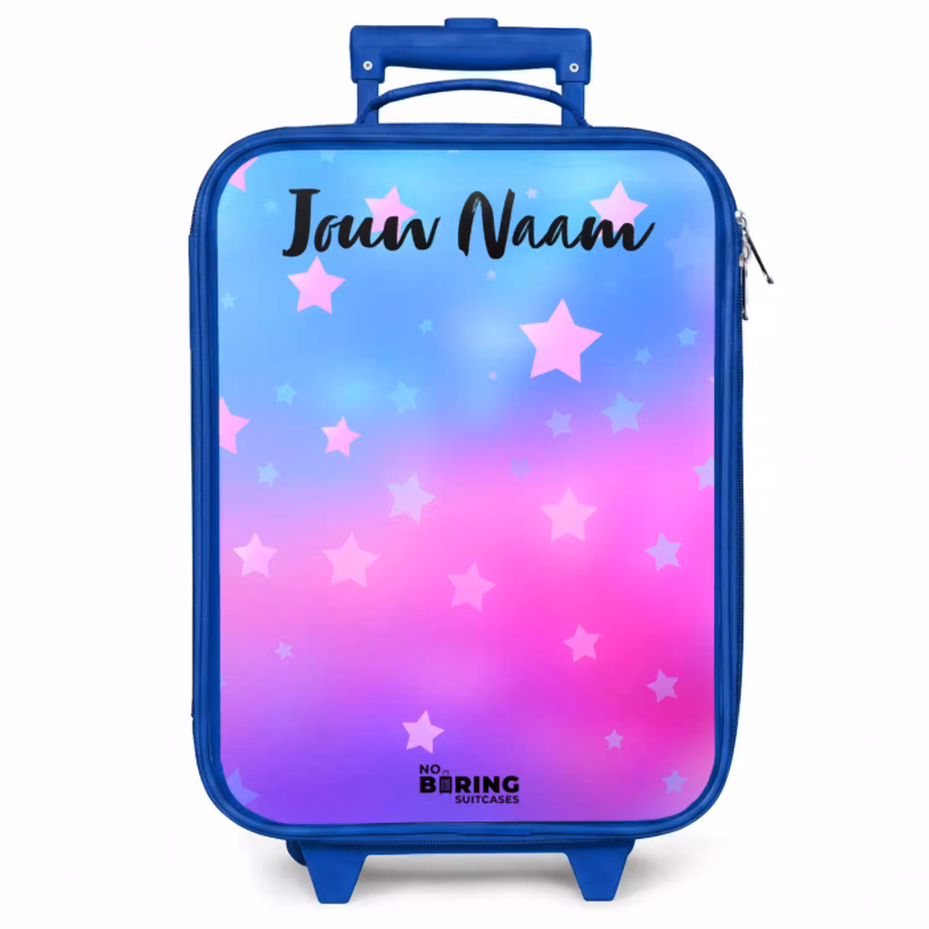 Sterren - Roze - Blauw Kinderkoffer - Blauw klein -zzz_website3d