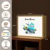 Vliegtuig - Blauw - Kinderen - Jongens Light Box met batterij (Wandlamp kind) middel -USP_websiteoverzichtNL