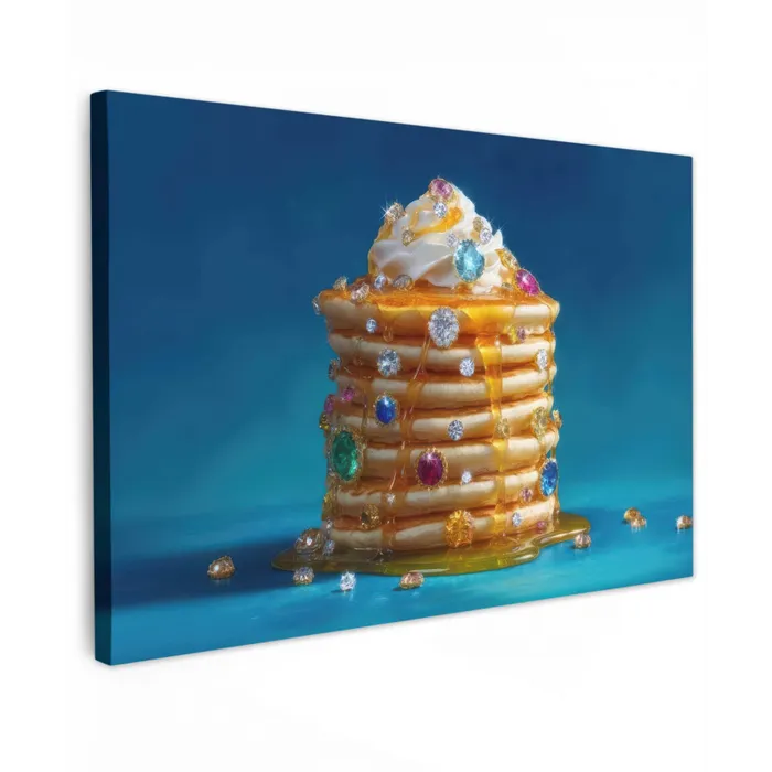 Pannenkoeken - Steentjes - Glitter - Slagroom canvas 2cm klein -z3d