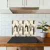 Abstract - Patroon - Bogen keuken achterwand spatscherm klein 900 -sfeer2