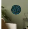 Blauw - Patroon - Retro Wandcirkel behangsticker klein 186 -sfeer2