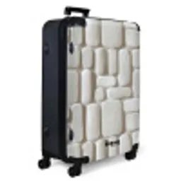 Reliëf - Structuur - Wit NBS - Large koffer - Volwassenen Unisex groot -product1