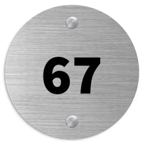 Metaal - Traditioneel Naambord Rond klein -3d