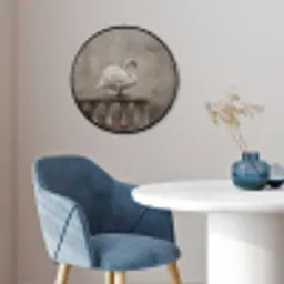 Zwaan - Elegant - Dieren - Wit Fotolijst rond zonder passe partout klein -sfeer2