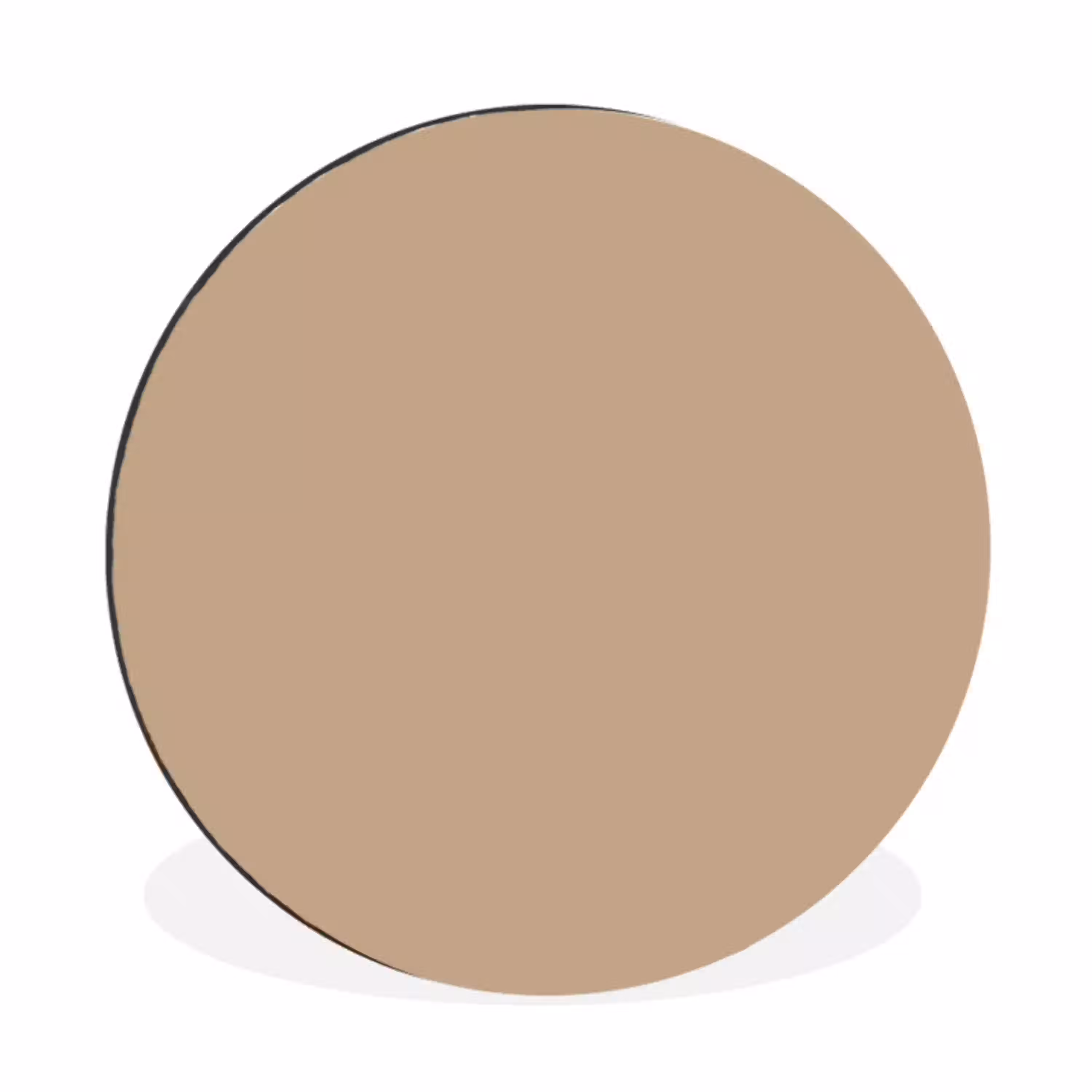 Soft - Taupe - Bruin Wandcirkel aluminium klein 190 -3d