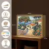 Huizen - Mozaïek - Sinaasappelbomen - Zee Light Box met batterij (Wandlamp) middel -USP_websiteoverzichtNL