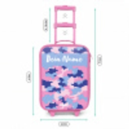 Camouflage - Roze - Blauw Kinderkoffer - Roze klein -productfoto_formaten