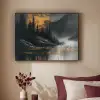 Natuur - Abstract - Landschap - Modern Textielframe zwart klein -sfeer1
