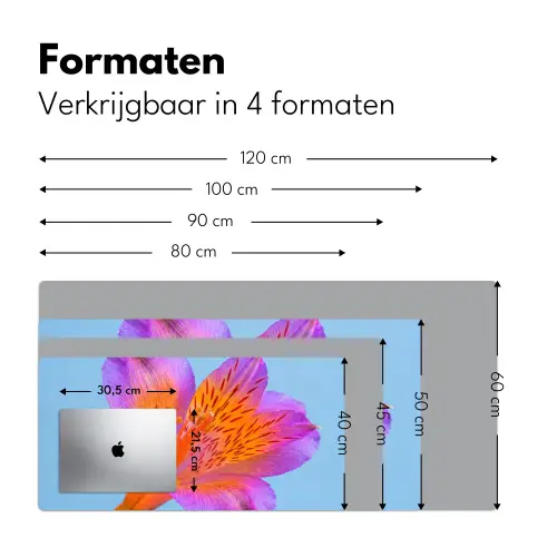 Bloem - Detail - Kleurrijk Muismat XXL klein -sfeer5