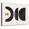 Abstract - Halve cirkel - Kunst - Zwart wit Textielframe - compleet frame klein -3d