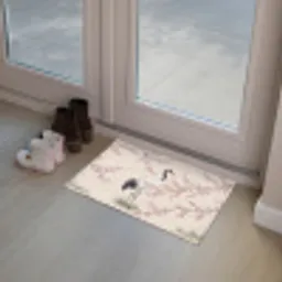 Aziatisch - Kraanvogel - Beige Deurmat klein -sfeer3