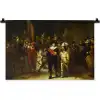 De Nachtwacht - Rembrandt van Rijn Wandkleed katoen klein -zz3d