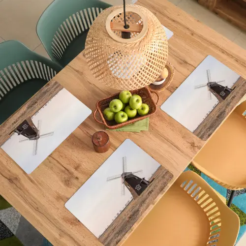Windmolens - Landschap - Veld Placemat vinyl groot -zzsfeer5_Kitchenyeah-website