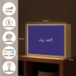 Why not - Blauw - Handgeschreven Light Box met batterij (Wandlamp) middel -USP_websiteoverzichtDE