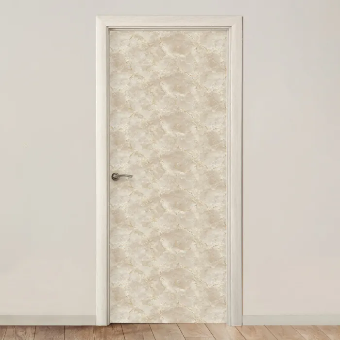 Lichtbeige - Marmer - Aders deurposter klein 289 -3d_beige